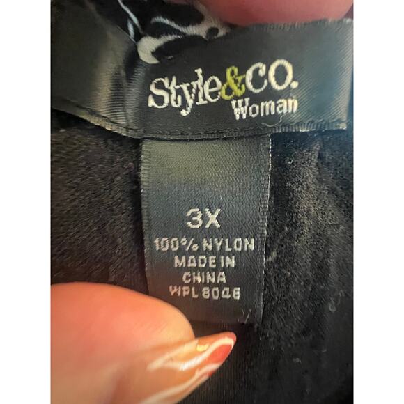 STYLE & COMPANY BLACK AND WHITE LAYERED TANK TOP WOMENS PLUS SIZE 3XL - Picture 6 of 6